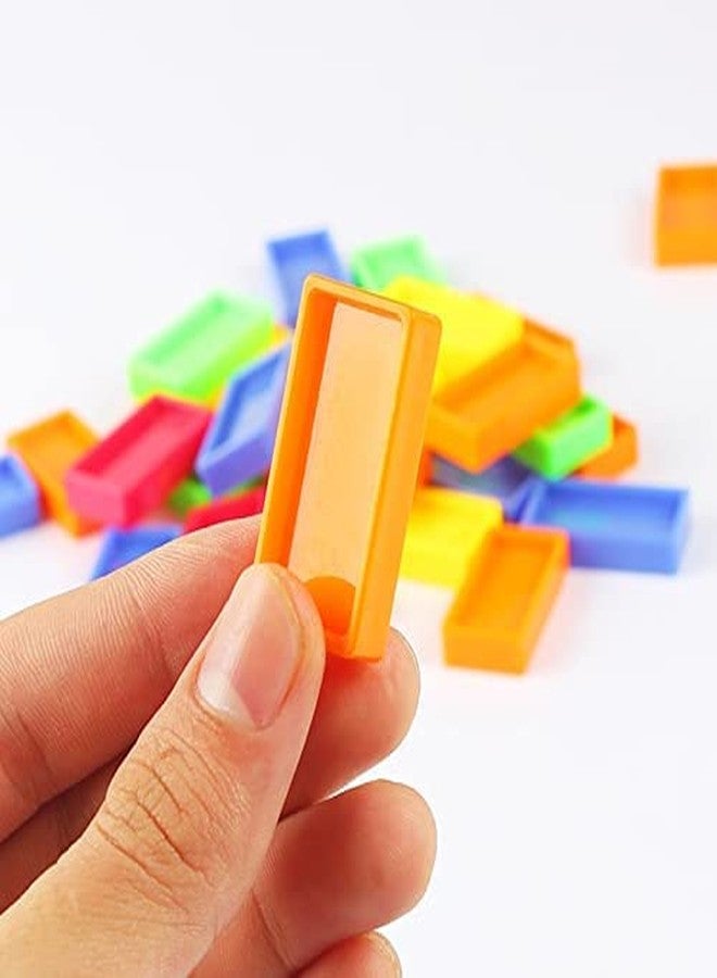 PULSBERY 100Pcs Plastic Board Game Domino Block Set for Kids Educational and Learning Activity Game Play Toy|Color Recognition, Best Birthday Gift for Boys Girls Age 3 to 10| - Image 5